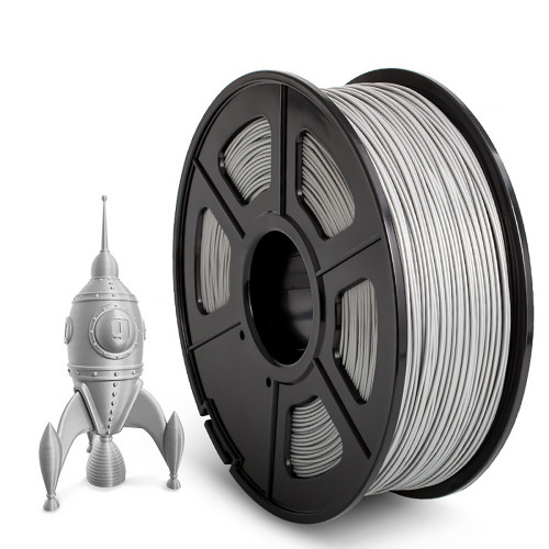 Филамент NV PRINT ABS Silver для 3D печати диаметр 1.75мм длина 330 метров масса 1 кг код NV-3D-ABS-SILVER