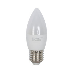 Лампа светодиодная SVC LED C35-7W-E14-6500K Свеча Холодный