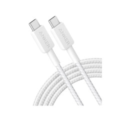 Интерфейсный кабель Anker 322 USB-C to USB-C Cable 1М (A81F5G21) Белый