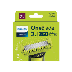 Сменные лезвия 360 Philips с насадками для тела для OneBlade QP624/50 2 шт