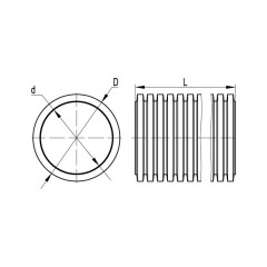 Двустенная труба ПНД DKC 121911 гибкая для кабельной канализации д.110мм с протяжкой