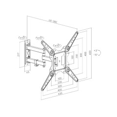 Кронштейн XG WA-2365T для ТВ и мониторов 23"-65"