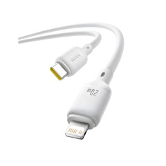 Интерфейсный кабель Baseus Silky Type-C to iP 20W 2m White (P10377700213-01)