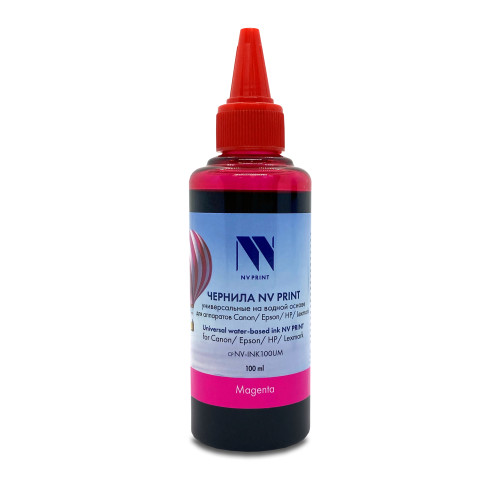 Чернила NV PRINT универсальные на водной основе для Сanon, Epson, НР, Lexmark (100 ml) Magenta совместимые код NV-INK100UM