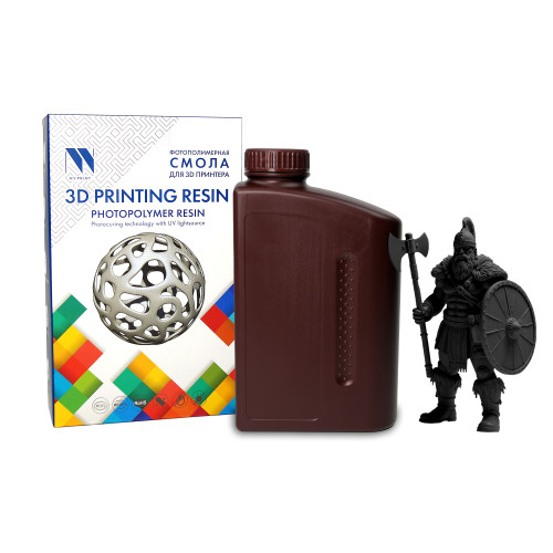 Фотополимерная смола NV PRINT Standard Resin Black для 3D печати; 1 кг/бут код NV-3D-STD-RESIN-BLACK