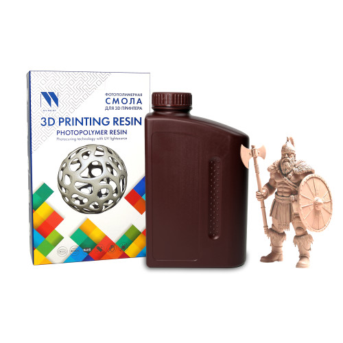 Фотополимерная смола NV PRINT Standard Resin Beige для 3D печати; 1 кг/бут код NV-3D-STD-RESIN-BEIGE